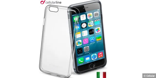 Das Cellularline Clear Color schützt Rückseite und Rand des iPhones vor Kratzern und anderen Beschädigungen.