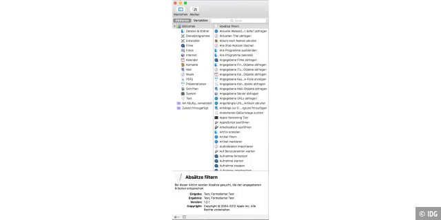 Die Resume-Funktion in OS X Lion hat Apple schon viel früher gebracht: Mit einer Automator-Aktion lassen sich vordefinierte Webseiten öffnen.