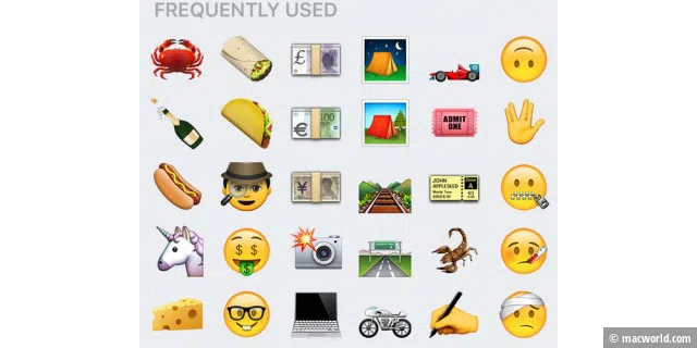 Auf dem Mac gibt es zahlreiche Emojis zur Auswahl.