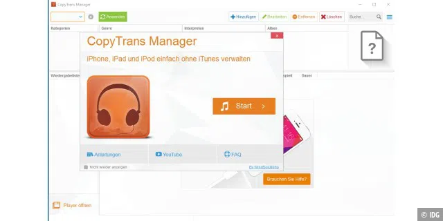 Mit CopyTrans Manager synchronisieren Sie Daten zwischen iPhone, iPad, iPod und Ihrem Windows-PC.