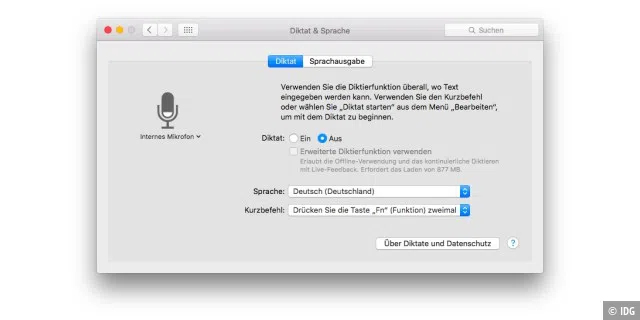 OS X 10.11 verfügt über bessere Diktier-Funktionen.