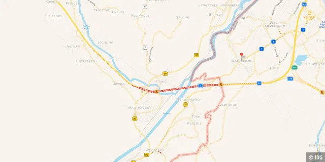Da wird am Wochenende noch viel mehr rot zu sehen sein: Navi-Apps zeigen die aktuelle Verkehrslage - hier Apples Karten.