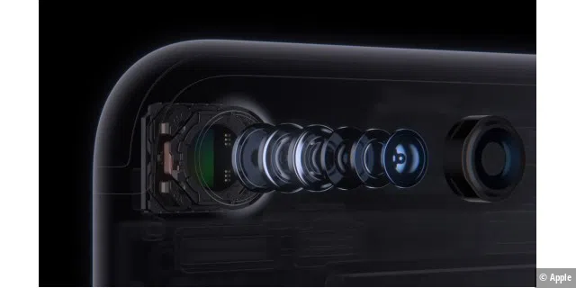 Das Objektiv des iPhone 7 ist lichtstärker als das des iPhone 6S - und bietet für alle iPhone-7-Modelle einen optischen Bildstabilisator. Deiser ist vor allem für Videoaufnahmen hilfreich.
