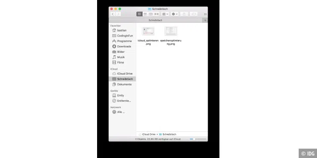 Über das iCloud Drive synchronisiert macOS Sierra jetzt auch automatisch den Schreibtisch und den Dokumente-Ordner. Aber auch hier fehlt ein Hinweis, wenn Dateien aus dem Ordner gelöscht werden. Zwar wird unter macOS die Datei in dem Papierkorb verschoben, auf iOS-Geräten fehlt diese Möglichkeit jedoch ganz.