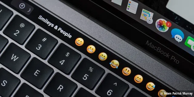 Nie konnten Sie schneller auf Emojis zugreifen als mit der Touch Bar