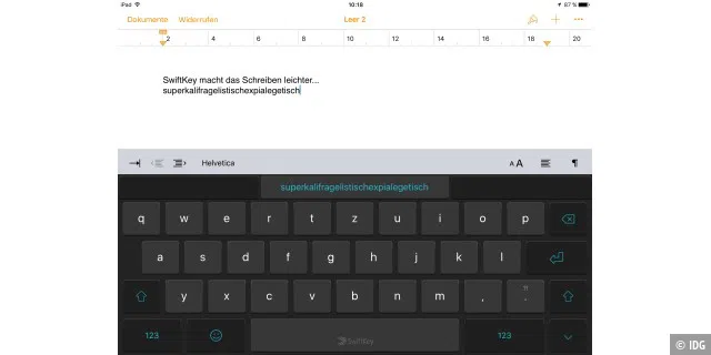 Swiftkey erleichtert das Tippen auf der Bildschirmtastatur massiv