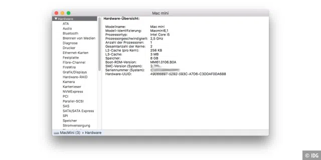 Die Seriennummer eines Mac wird insbesondere dann wichtig, wenn der Rechner mal zur Reparatur muss.