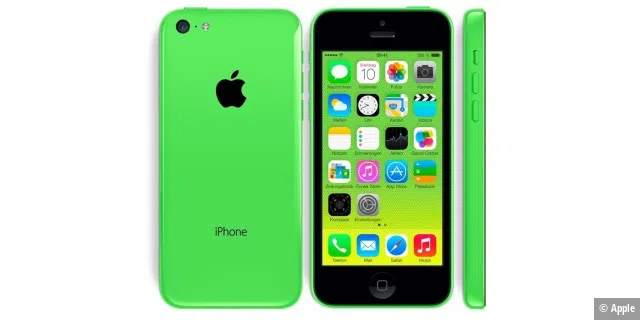Das iPhone 5C erscheint zeitgleich mit dem iPhone 5S, verfügt im Vergleich aber über schwächere Hardware (in etwa auf Niveau des iPhone 5). Dafür will das 5C mit farbenfrohem Polycarbonat-Body glänzen.