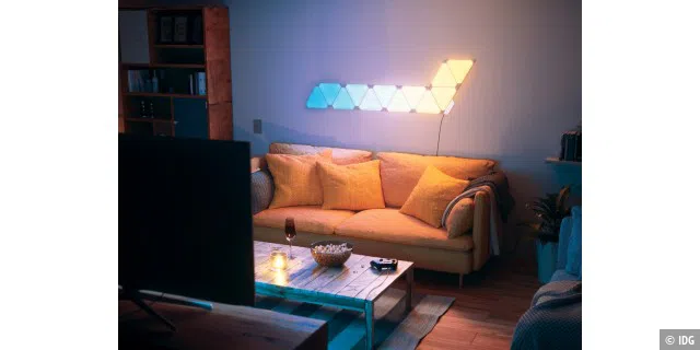 Die LED-Lichtpanel kann man per Homekit und eine App steuern.