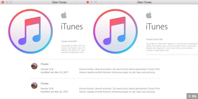 Kurz nacheinander veröffentlicht Apple zwei Versionen von iTunes 12.6, schweigt sich aber über die Änderungen aus.