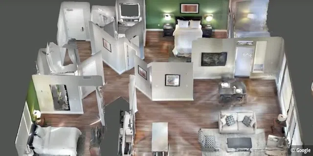 Der 3D-Scan einer Wohnung mit Googles Tango.