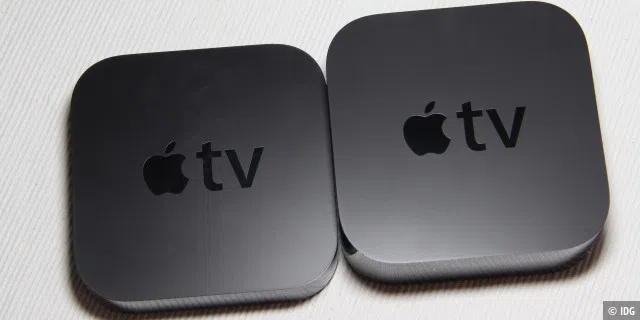 Ideal für Airplay: Apple TV der dritten (links) und vierten Generation (rechts).