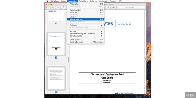 PDFs lassen sich in macOS auch mit Bordmitteln ergänzen und verwalten.