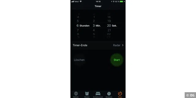 Für die ganz Genauen zählt der Timer in iOS 11 auch Sekunden.