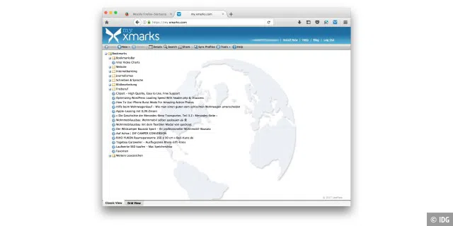 Das Tool xMarks synchronisiert Browser-Lesezeichen unter MacOS und Windows