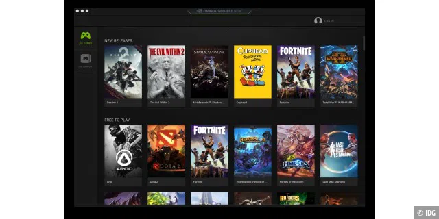Die unterstützen Spiele listet die App von Nvidia auf.