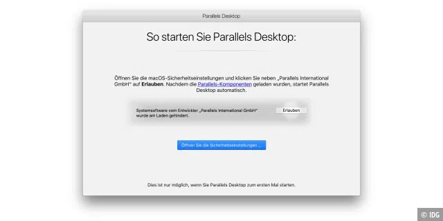 Parallels warnt vor dem neuen MacOS-Kernelschutz, VirtualBox nicht. Beide müssen jedoch...