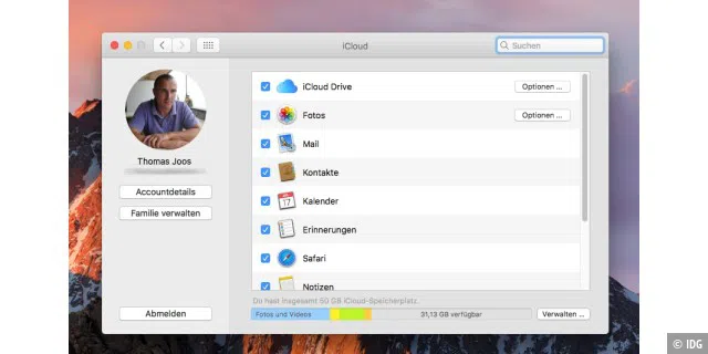 In den Systemeinstellungen kann die Anbindung von macOS an iCloud und damit iCoud Drive konfiguriert werden.