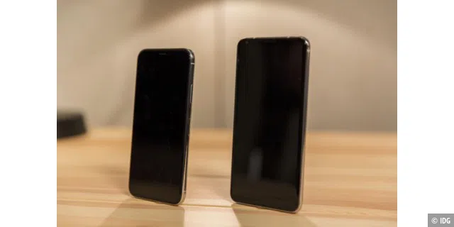 Das ist kein iPhone X Plus, sondern ein LG V30 neben einem iPhone X