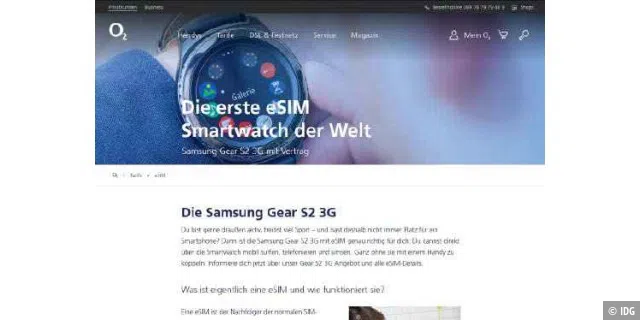 Die erste Smartwatch auf dem deutschen Markt mit integrierter eSIM war die Samsung Gear S2.