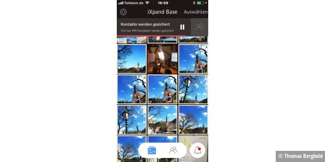 Hat man die iXpand Base App einmal konfiguriert, verrichtet sie ihre Arbeit immer automatisch beim Anschluss des iPhone.
