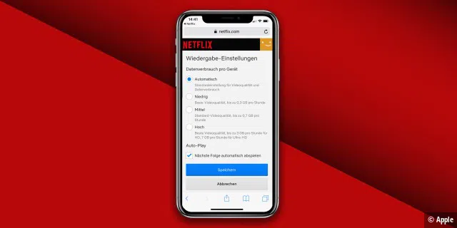 Versteckte Funktionen in der Netflix-App für iOS.