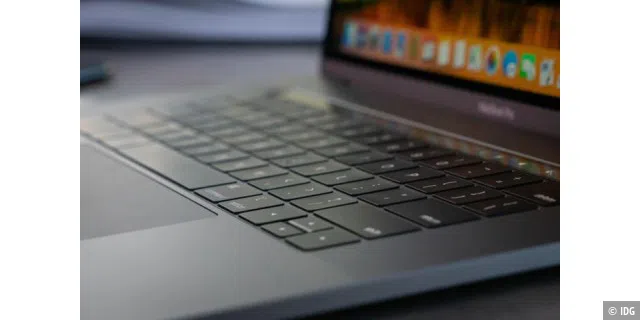 Das Macbook Pro verfügt über Apples dritte Iteration der Butterfly-Tastatur. Diese Version sollte nicht mehr so laut sein wie vorher.