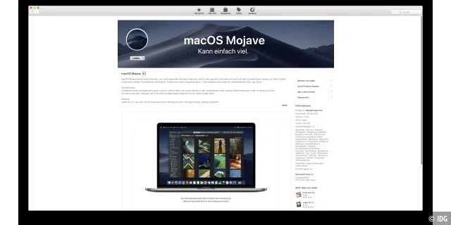 Mojave im Mac App Store