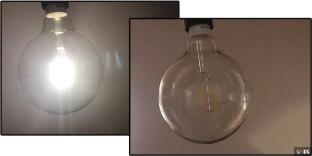 Filament-LED, das Licht ist von dem einer Glühbirne kaum zu unterscheiden