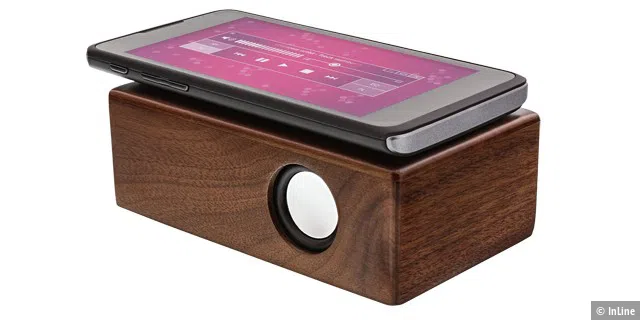 woodbrick: Der Lautsprecher erhält die Musik vom iPhone per Induktion