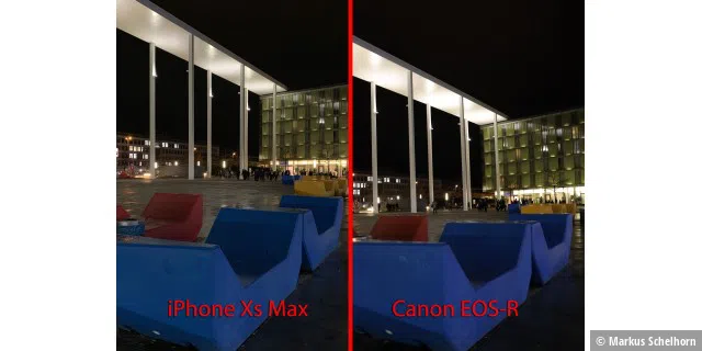 iPhone Xs Max versus Canon EOS-R