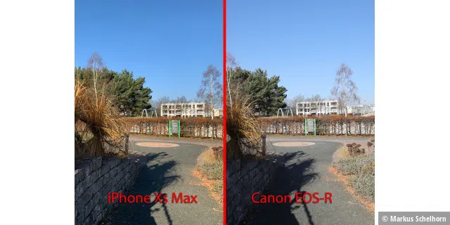 iPhone Xs Max versus Canon EOS-R: