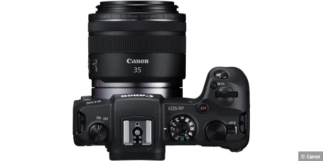 Die kompakte Canon EOS RP bietet klassische Bedienelemente