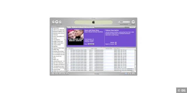 Im Jahr 2005 erlaubte iTunes 4.9 erstmals Podcast-Abonnements. Über diesen Zwischenschritt konnte man den Inhalt auf den iPod laden.