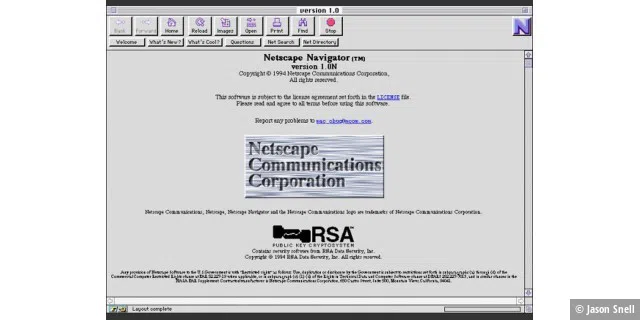 Nescape Navigator 1.0N für den Mac