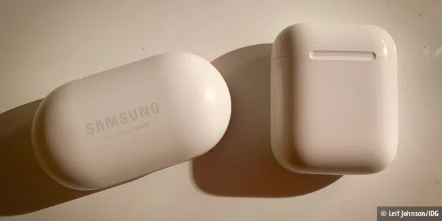 Ich habe bis jetzt nie wirklich bemerkt, dass Apple sein Logo nicht auf den AirPods angebracht hat. Das Logo von Samsung ist dezent, aber es nimmt der Eleganz des Designs ab.