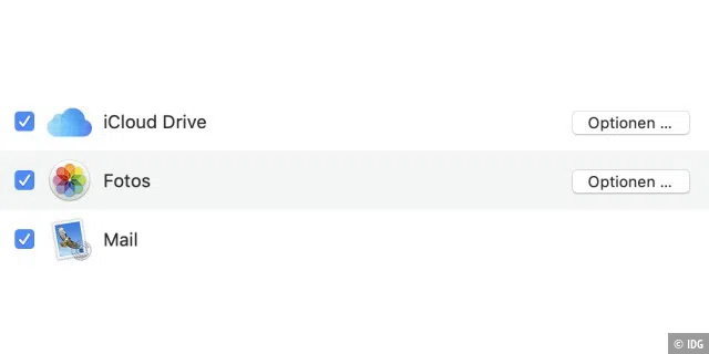 Der Dokumente-Sync befindet sich in den iCloud Drive-Optionen