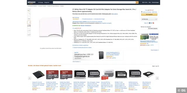 Bei Amazon und Ebay gibt es sehr günstige Micro-SD-Adapter
