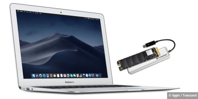 Mit Transcends Upgrade-Lösungen kann ein altes MacBook Air erweitert werden.