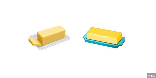 Die Butter von Apple (links) gehört sofort auf den Frühstückstisch.