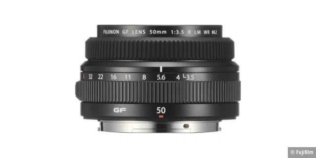 Das FUJINON GF50mmF3.5 R LM WR ist ein kompaktes 50mm-Festbrennweitenobjektiv für Mittelformat-Kameras des GFX-Systems