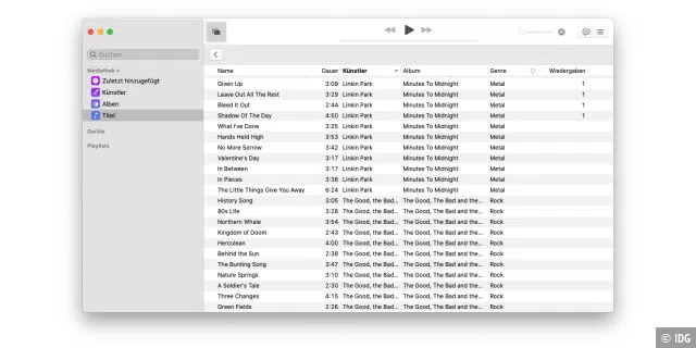 Funktionen wie Apple Music und iTunes Store kann man ausblenden