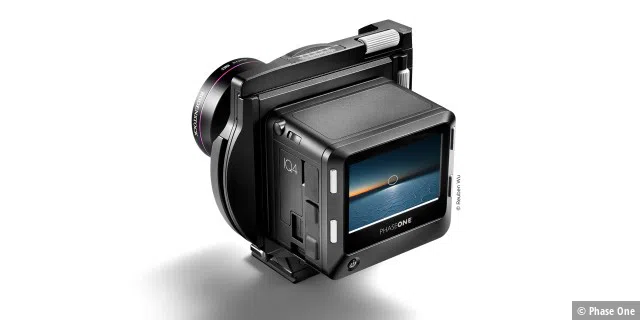 Das Phase One XT Kamerasystem von Hinten. Integriert ist Capture One zur Bildbearbeitung.