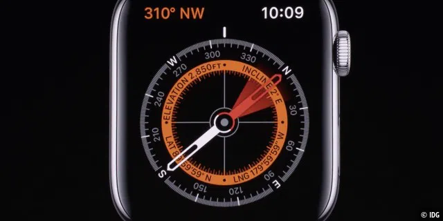 Die Kompass-App auf der Apple Watch Series 5