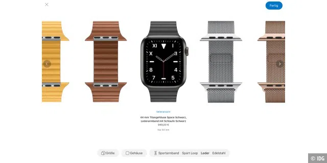 Die neue Apple Watch 5 kann frei konfiguriert werden.