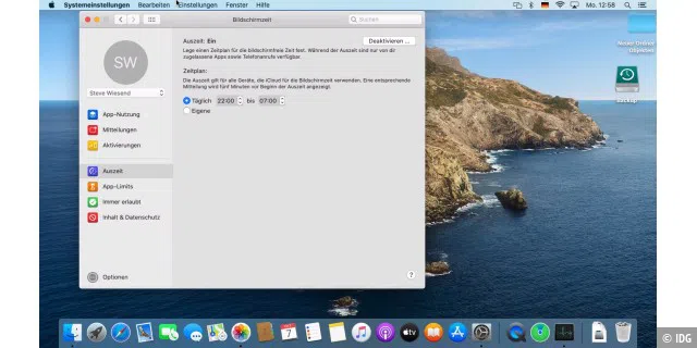 Die Funktion Bildschirmzeit gibt es nun auch auf dem Mac.