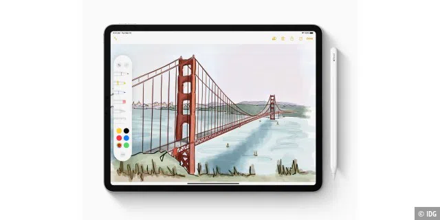 Auch der Apple Pencil (1. Generation) lässt sich am iPad 7 einsetzen.