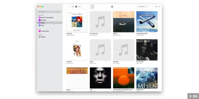 Viele der zuerst fehlenden Cover kann Musik aus dem iTunes Store nachladen, es bleiben aber weiterhin etliche Lücken.