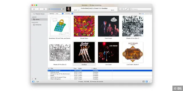 Swinsian ist eine alternative zum Programm Musik, um selbst gerippte Musik und Hörbücher auf dem Mac zu verwalten.