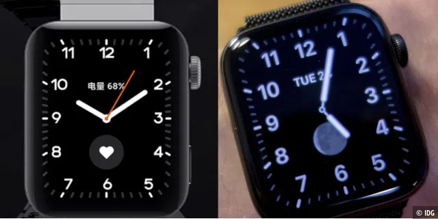 Apple Watch ist rechts